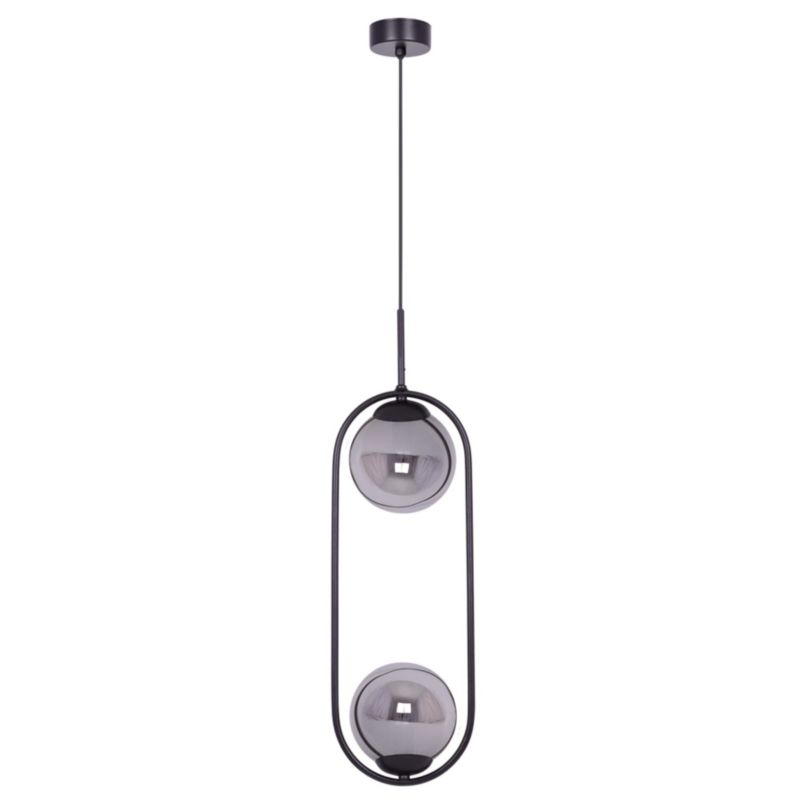 Lampa sufitowa Kaja Davos czarno-grafitowa wym: 100 x 18,5 x 14 cm 2xE14 x 40W 1 szt.
