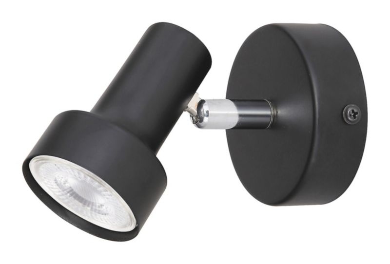 Kinkiet ścienny Rabalux Konrad czarny 1 x GU10 x 50W IP20 wym: 8 x 8 x 10,5 cm - 1 szt.