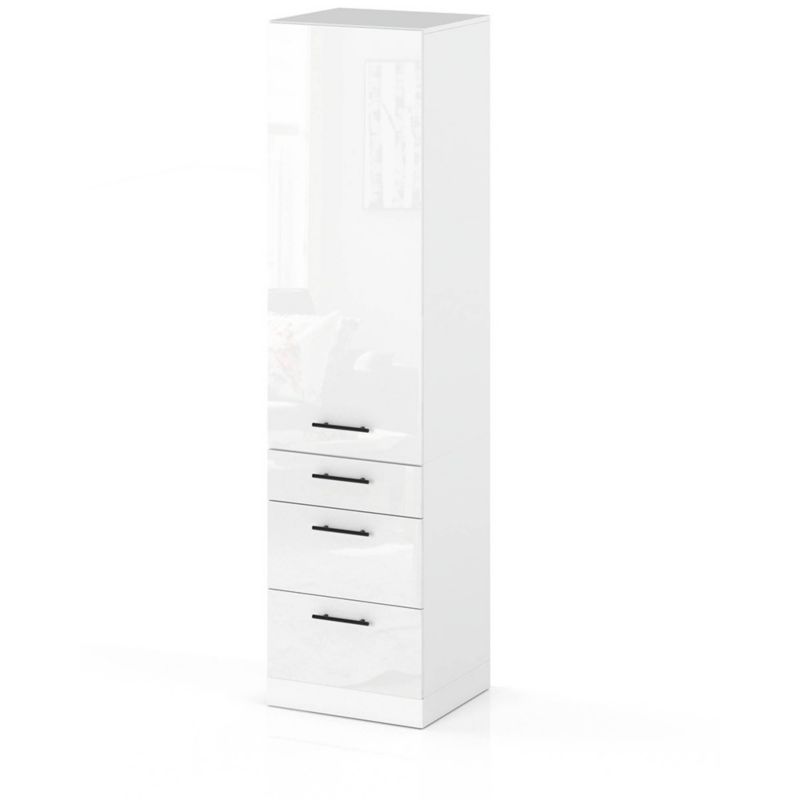 Szafka Kuchenna Hurtownia-Mebli Stojąca Słupek S60S3 sPremium 60cm Biały Mat Biały Połysk 60x58x211 cm 1szt.