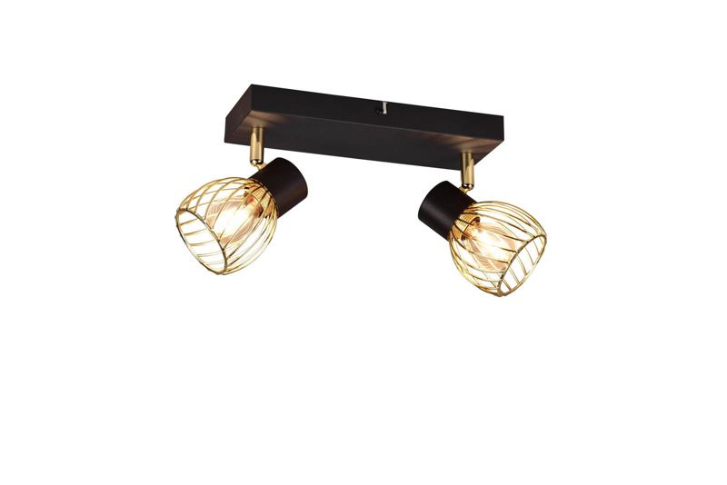 Lampa sufitowa wisząca RL Ardon czarno-złota wym: 16 x 11 x 29,5 cm 2xE14 x 1 szt.