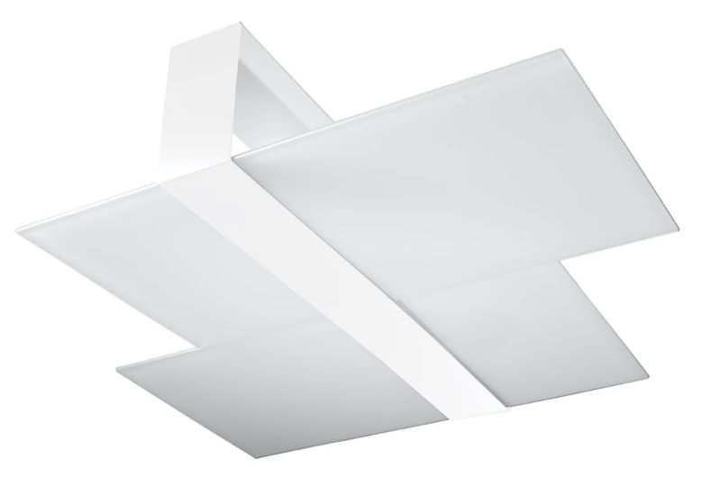 Plafon sufitowy lampa Sollux Lighting Massimo biały 2 x E27 x IP20 wym: 11 x 65 x 50 cm - 1 szt.