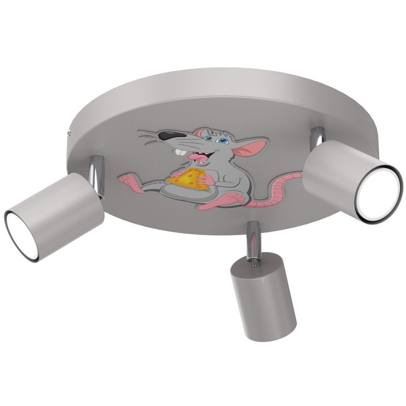 Lampa sufitowa Luminex Fun szaro-różowa-żółta 3 x GU10 x 8W wym: 10,5 x 30 x 30 cm - 1 szt.