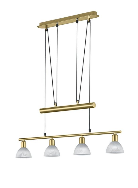 Lampa sufitowa wisząca Trio Levisto złota wym: 160 x 80 x 11 cm 4xE14 x 1 szt.
