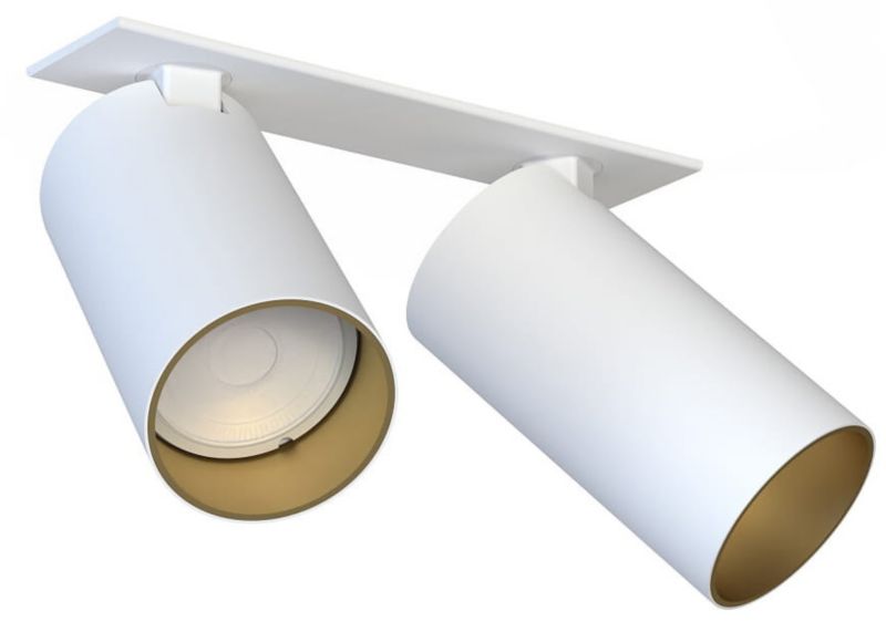 Oprawa wpuszczana Nowodvorski Lighting Mono biało-złota ruchoma 2 x GU10 x 10W IP20 wym: 11 x 31 x 5,5 cm Listwa - 1 szt.