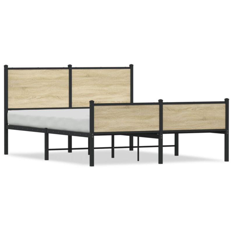 Łóżko metalowe WaszeMeble 150x200 cm dąb sonoma WM-3301399 1 szt.