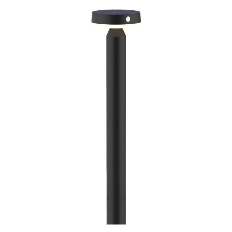 Lampa ogrodowa stojąca solarna Polux Gwinea czarny matowy LED 4.5W 4000K 400lm czujnik ruchu IP44 wym: 65,5 x 13 x 13 cm - 1 szt.