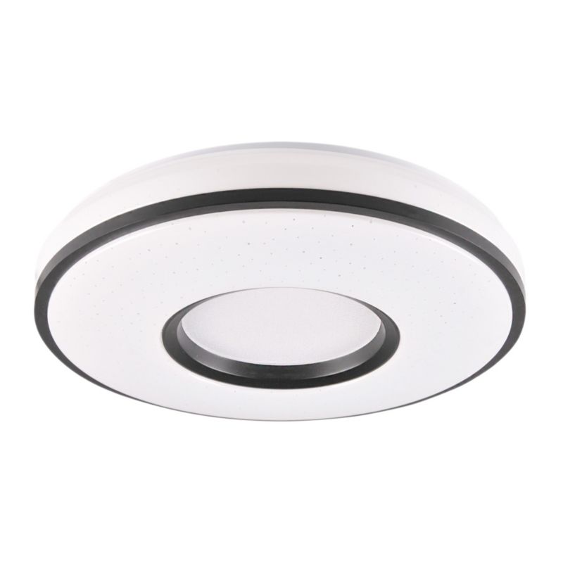 Plafon sufitowy Polux Detroit biało-czarny LED 18W 4000K 1850lm IP44 wym: 8,5 x 33 x 33 cm tworzywo sztuczne - 1 szt.