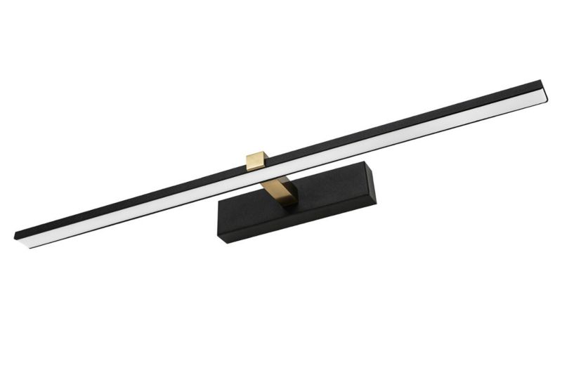Kinkiet ścienny IdeaLED Venus czarno-złoty-biały nad lustro LED 12W 4200K 840lm IP44 wym: 5 x 60 x 13 cm - 1 szt.