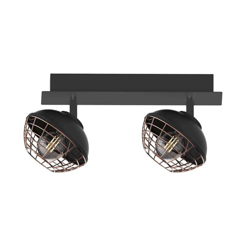 Lampa sufitowa wisząca Milagro Logan złoto-czarna wym: 13 x 28 x 11 cm 2xE14 x 40W 1 szt.