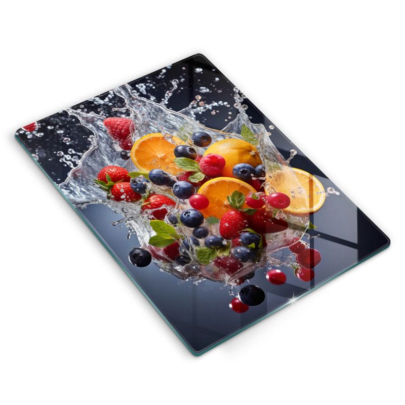 Szklana deska do krojenia Wallfluent 40x52 cm Owoce w wodzie 1 szt.