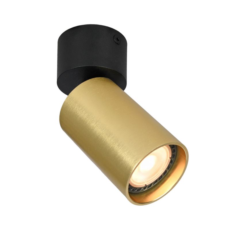 Lampa sufitowa Italux Nesto mosiężno-czarna 1 x GU10 x 10W wym: 15 x 5,5 x 5,5 cm - 1 szt.