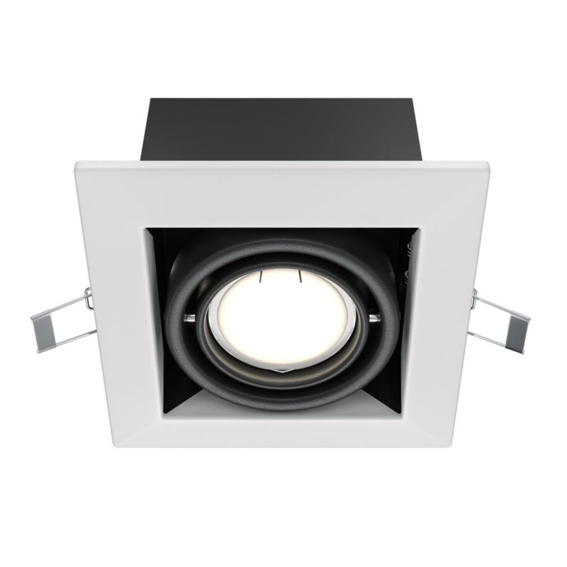Oprawa sufitowa wpuszczana Maytoni Metal Modern biała 1 x GU10 x 50W IP20 wym: 7,2 x 12,6 x 12,6 cm kwadratowa - 1 szt.