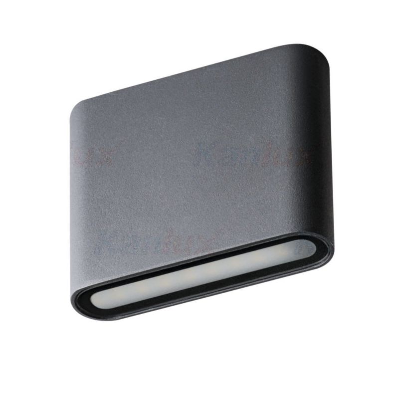 Kinkiet ścienny zewnętrzny Kanlux Garto grafit LED 8W 300lm IP54 wym: 9 x 11 x 3 cm aluminium - 1 szt.