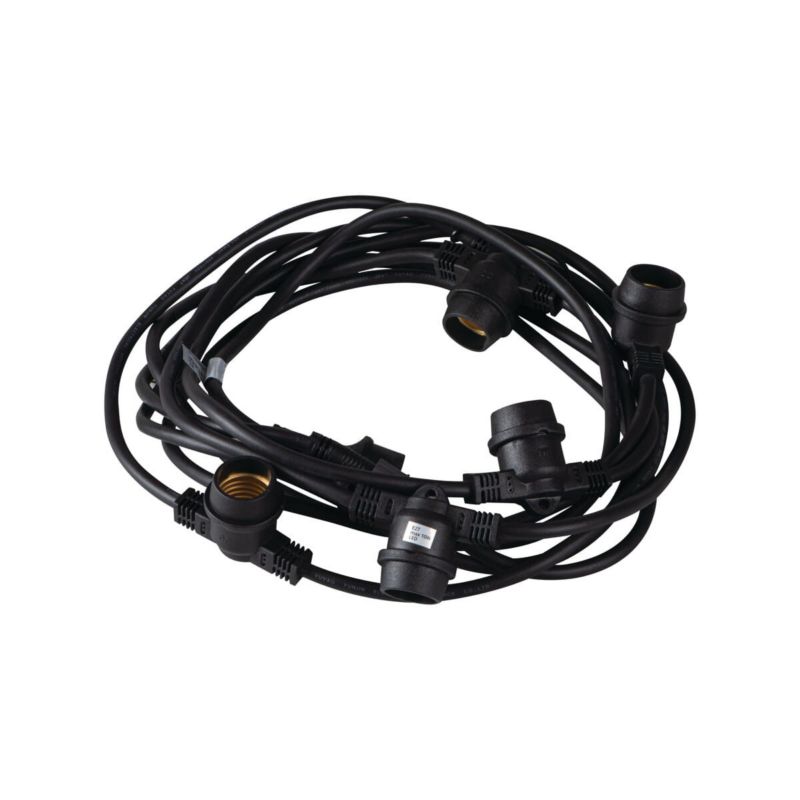 Girlanda ogrodowa Kanlux Girlanda czarna 5 punktów 5 x E27 x 10W IP44 6,25 metra - 1 szt.