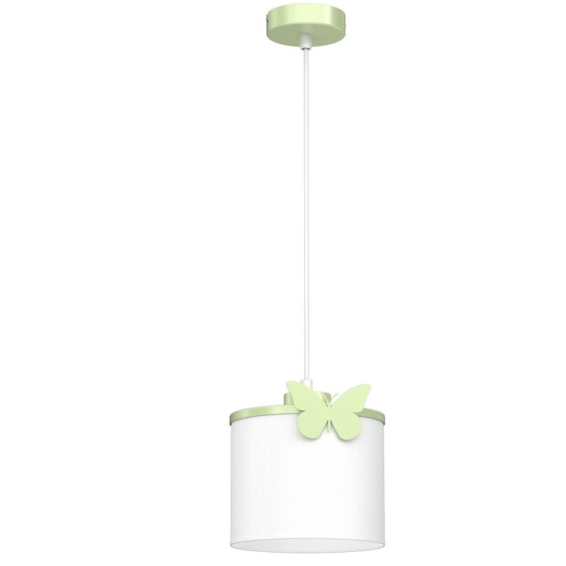 Lampa sufitowa Luminex Sweet biało-zielona wym: 115 x 18 x 18 cm 1xE27 x 15W tkanina 1 szt.