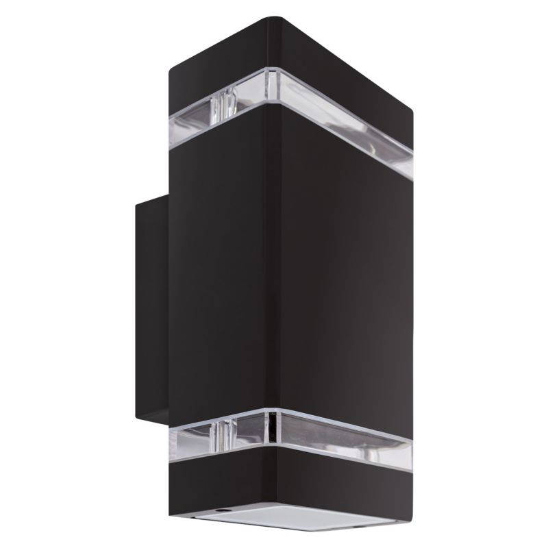 Kinkiet ścienny zewnętrzny Struhm Bruno czarny 2 x GU10 x IP54 wym: 23 x 11 x 9,4 cm - 1 szt.