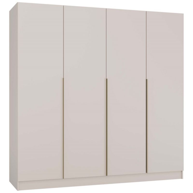 Szafa Topeshop Senso 4D 200 cm 4 drzwi złote uchwyty do salonu sypialni kaszmir beż 56,5x200x150 cm 1szt