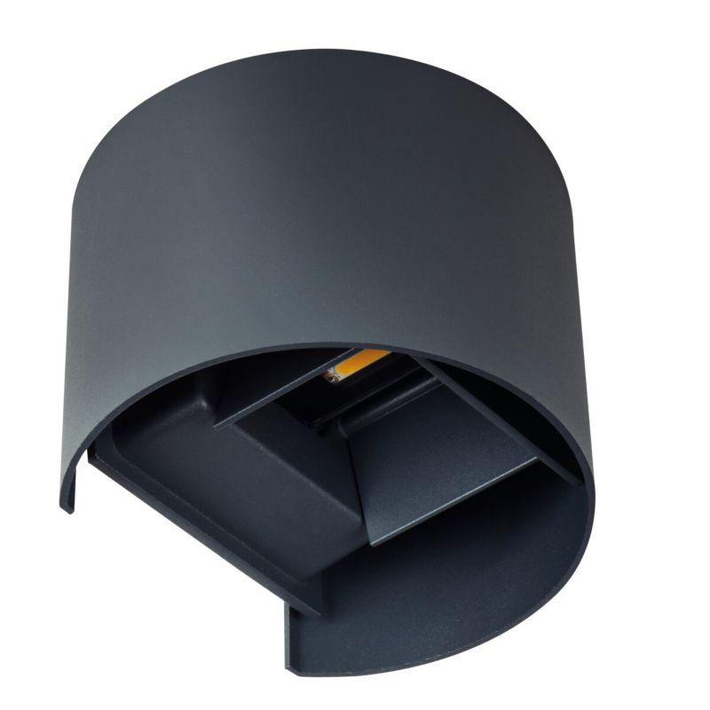 Kinkiet ścienny zewnętrzny Kanlux Reka grafit LED 7W 4000K 380lm IP54 wym: 10 x 11 x 13 cm aluminium - 1 szt.