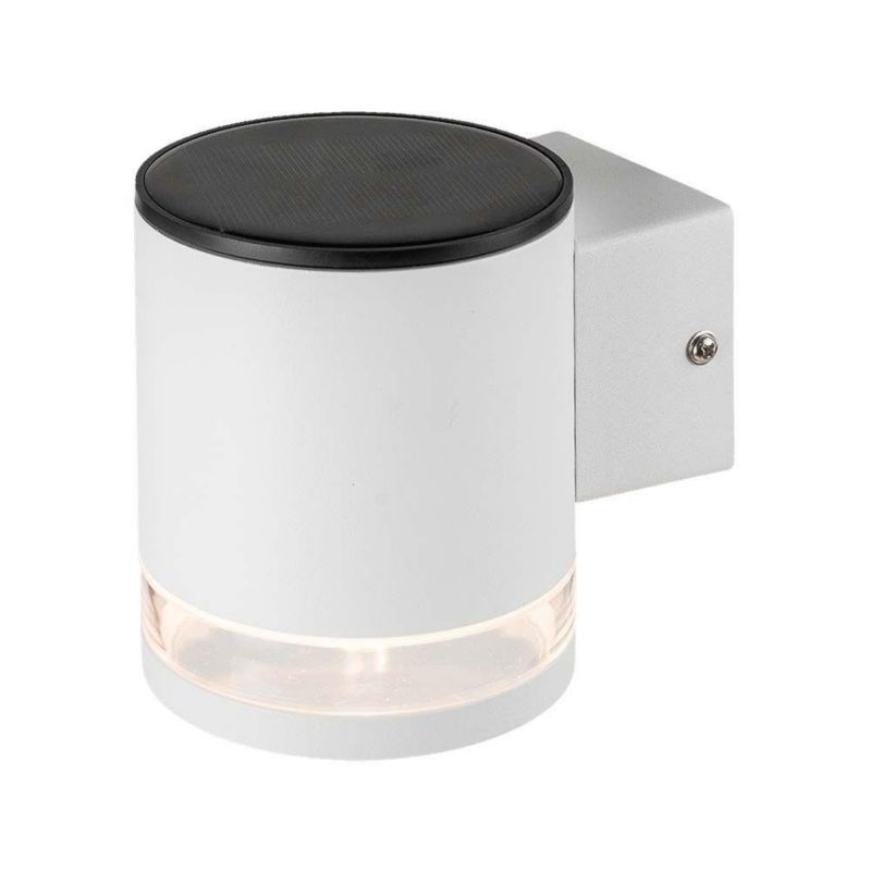 Kinkiet solarny z czujnikiem V-TAC 1139 biały LED 1W 3000K 70lm IP54 wym: 11,2 x 9 x 12,1 cm aluminium - 1 szt.