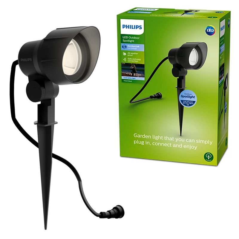 Lampa Ogrodowa Philips Reflektor LED 6W 660lm 4000K IP44 Czarny 12V 1 szt.