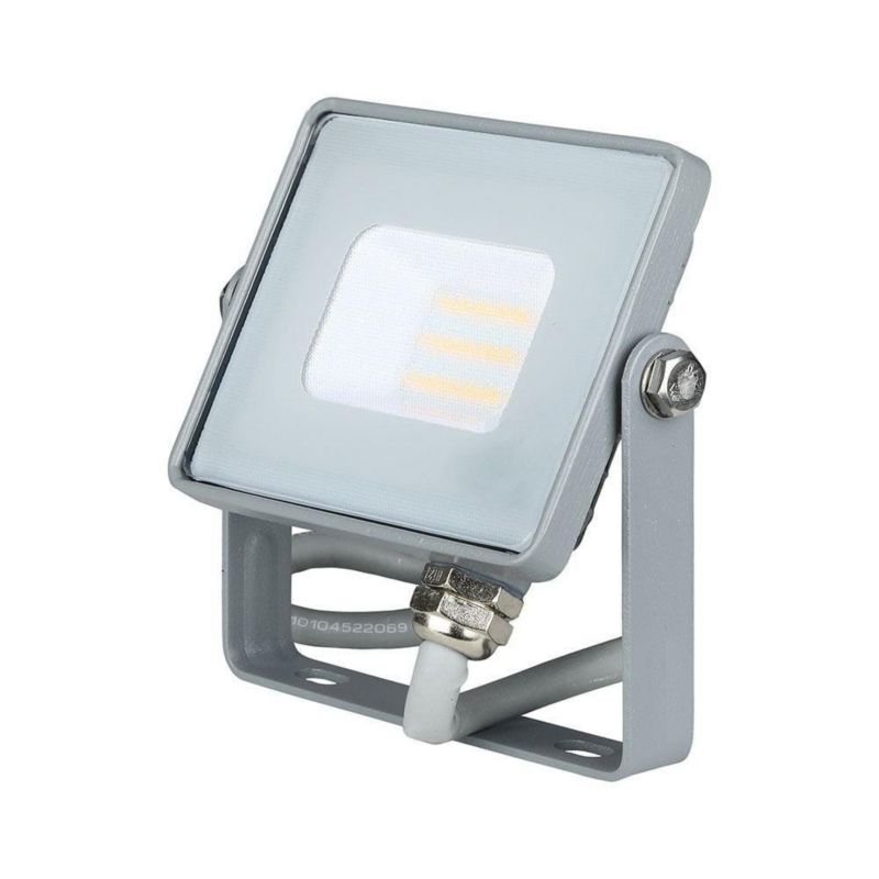Naświetlacz LED V-TAC szary LED 10W 4000K 800lm IP65 wym: 11,4 x 12,1 x 2,6 cm aluminium - 1 szt.