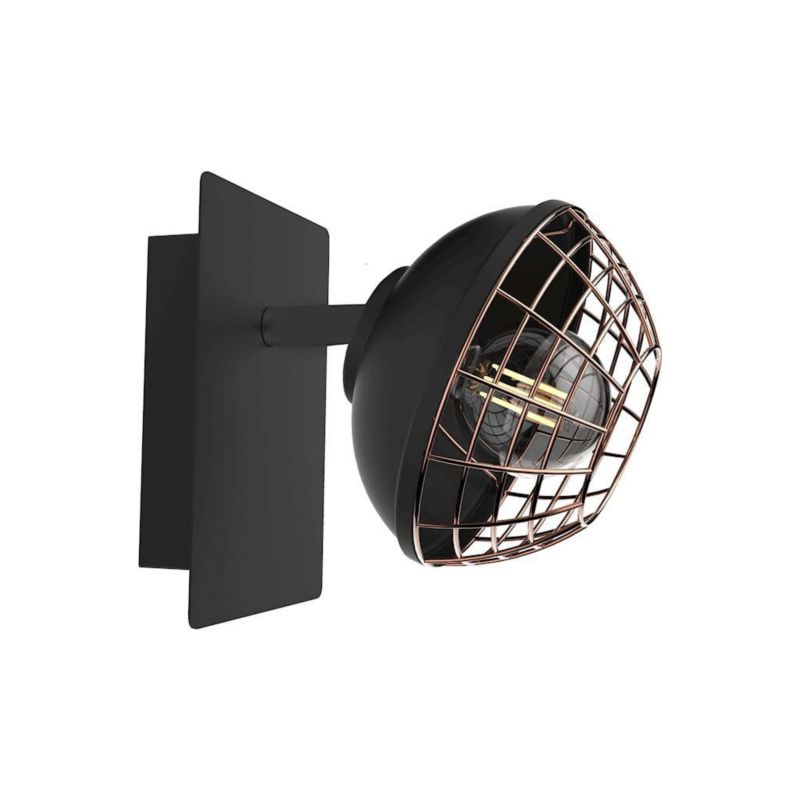 Kinkiet ścienny Milagro Logan czarny-miedź 1 x E14 x 40W IP20 wym: 12 x 11 x 13 cm - 1 szt.