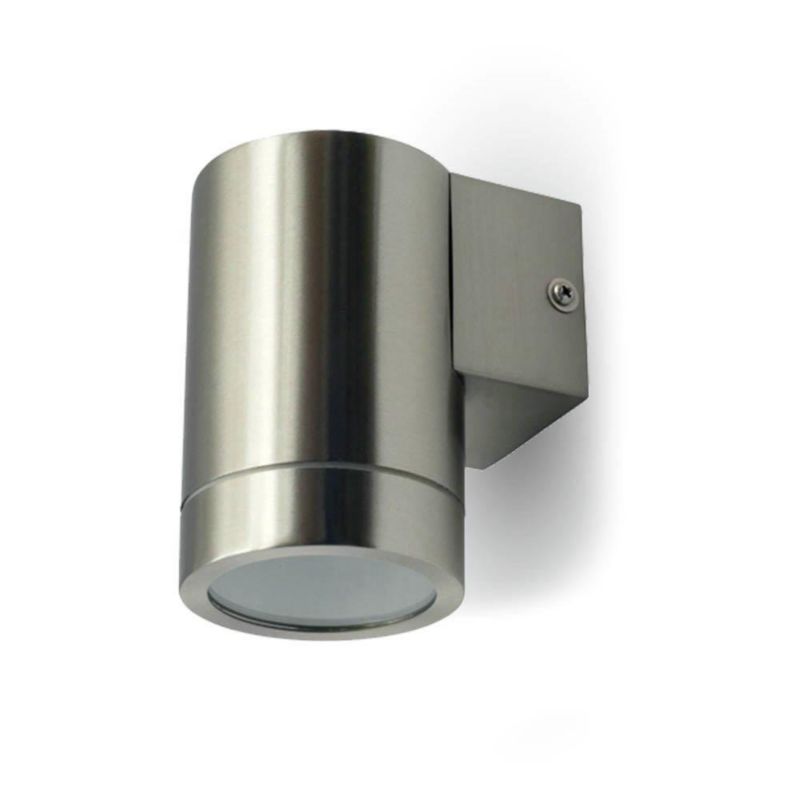 Kinkiet ścienny zewnętrzny V-TAC srebrny 1 x GU10 x IP44 wym: 7,6 x 10,5 x 11,8 cm - 1 szt.