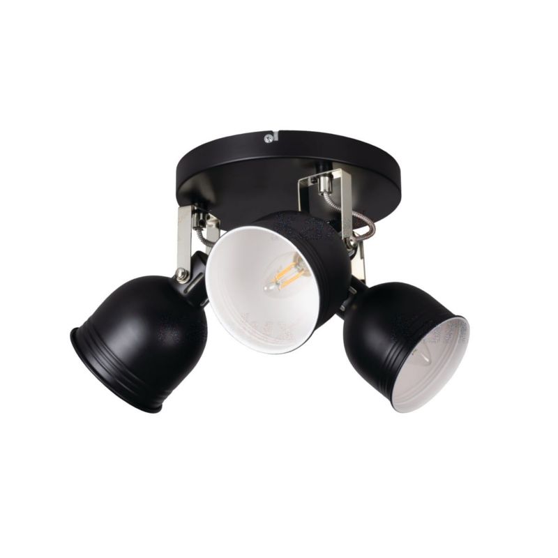 Lampa sufitowa Kanlux Derato czarna wym: 15 x 42,8 x 11 cm 3xE14 x 8W 1 szt.