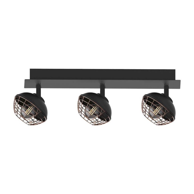 Lampa sufitowa wisząca Milagro Logan złoto-czarna wym: 13 x 43 x 11 cm 3xE14 x 40W 1 szt.
