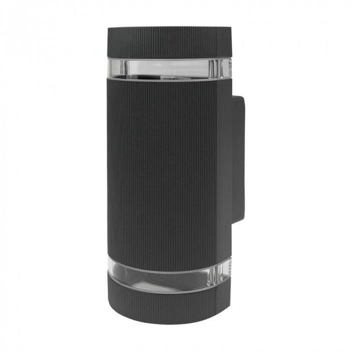 Kinkiet ścienny zewnętrzny Ecolight Kinkiety antracytowo-przezroczysty 2 x GU10 x 35W IP54 wym: 23 x 11 x 6,5 cm - 1 szt.