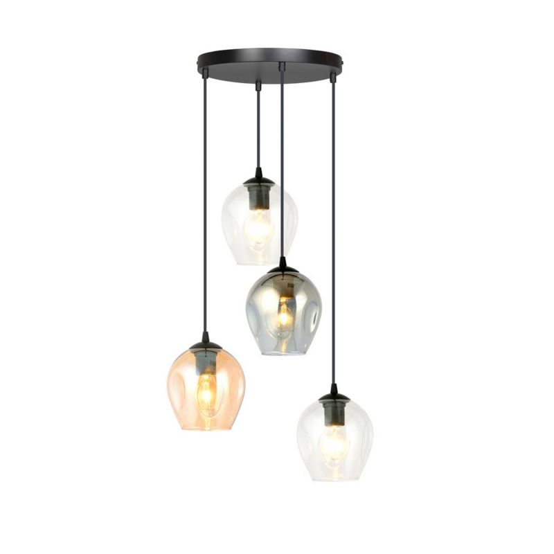 Lampa sufitowa Emibig Istar czarna-wielokolorowy wym: 100 x 40 x 40 cm 4xE27 x 15W 1 szt.