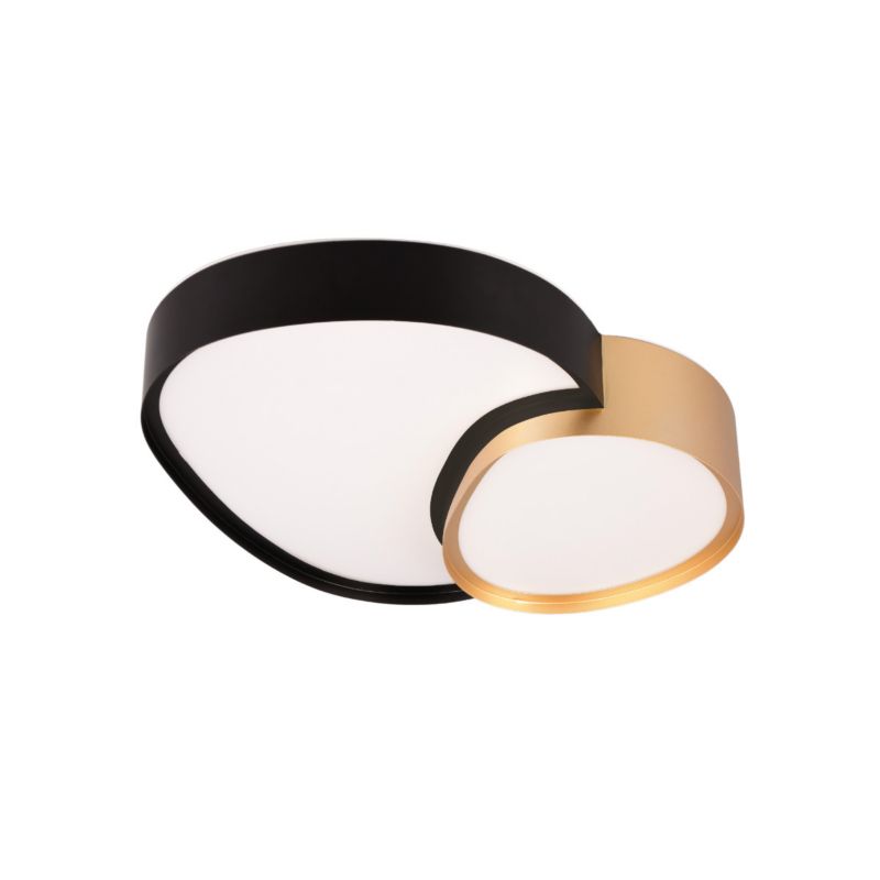 Plafon Trio Rise czarno-złoty-biały LED 21W 2700K-6500K 2400lm IP20 wym: 11 x 43 x 36 cm metal - 1 szt.