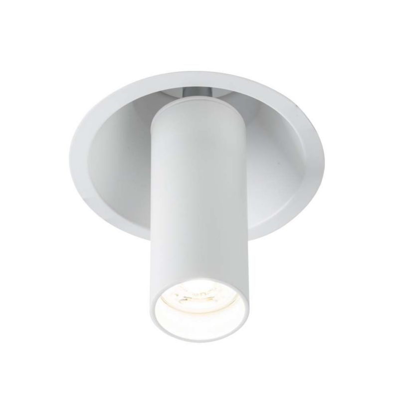 Oprawa sufitowa wpuszczana Shilo Yakumo biała ruchoma 1 x GU10 x 4W IP20 wym: 15 x 11 x 8 cm okrągła - 1 szt.