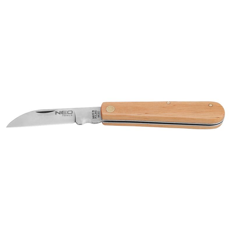 Nóż monterski NEO TOOLS drewniane okładki 1 szt