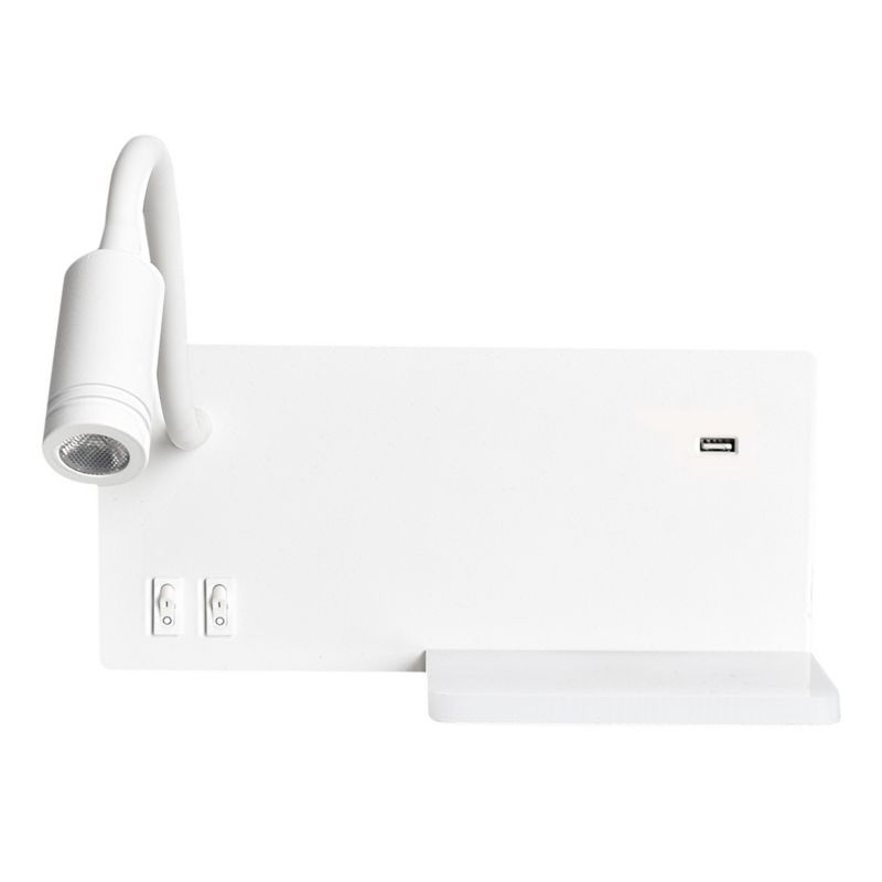 Kinkiet ścienny Milagro Shelf biały LED 5W 4000K 800lm IP20 wym: 11 x 26 x 12 cm - 1 szt.