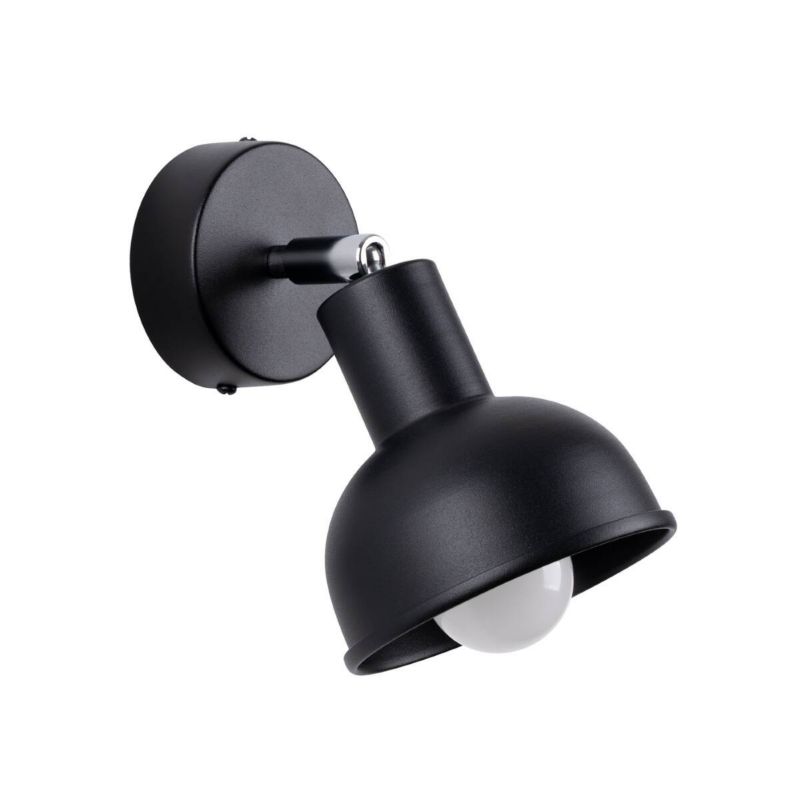 Kinkiet ścienny Sollux Lighting Elba czarny do czytania 1 x E27 x 15W IP20 wym: 27,2 x 11 x 19 cm - 1 szt.