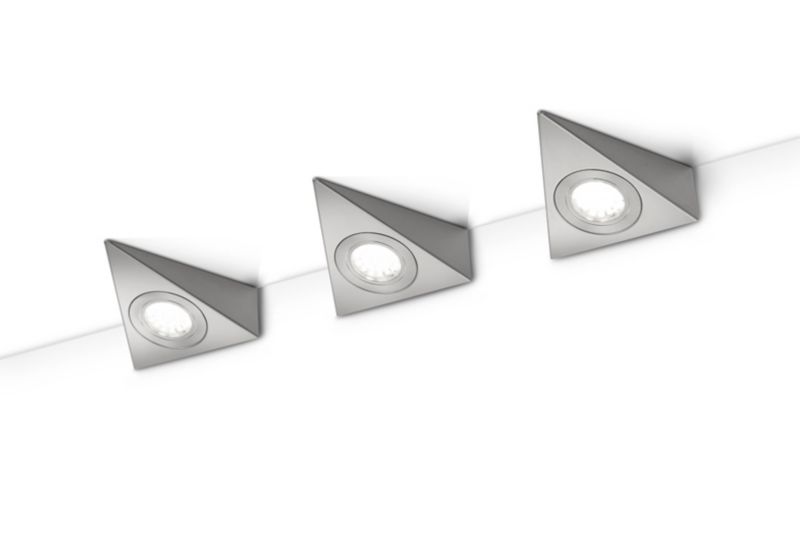 Kinkiet ścienny Trio Ecco srebrny LED 3W 3000K 200lm IP20 wym: 12,4 x 11,5 cm - 1 szt.
