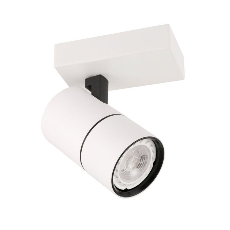 Kinkiet ścienny Italux Laconi biało-czarny styl nowoczesny 1 x GU10 x 35W IP20 wym: 11,5 x 6,5 cm - 1 szt.