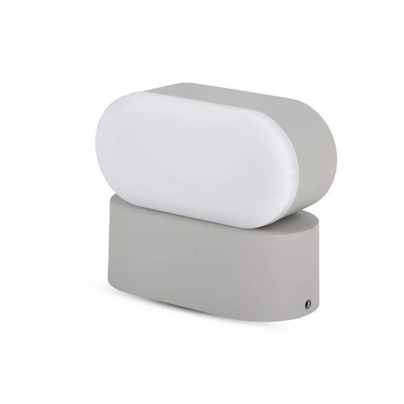 Kinkiet ścienny zewnętrzny V-TAC szary LED 5W 4000K 800lm IP65 wym: 5 x 11 x 10 cm aluminium - 1 szt.
