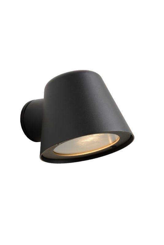 Kinkiet ścienny zewnętrzny Lucide Dingo czarny 1 x GU10 x 5W IP44 wym: 9 x 14,5 x 11,5 cm - 1 szt.