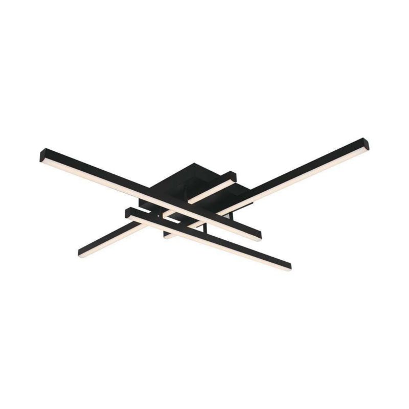 Lampa wisząca V-TAC Vt-7915 czarna wym: 11 x 88 x 88 cm wbudowany LED 38W 3000K 4100lm 1 szt.