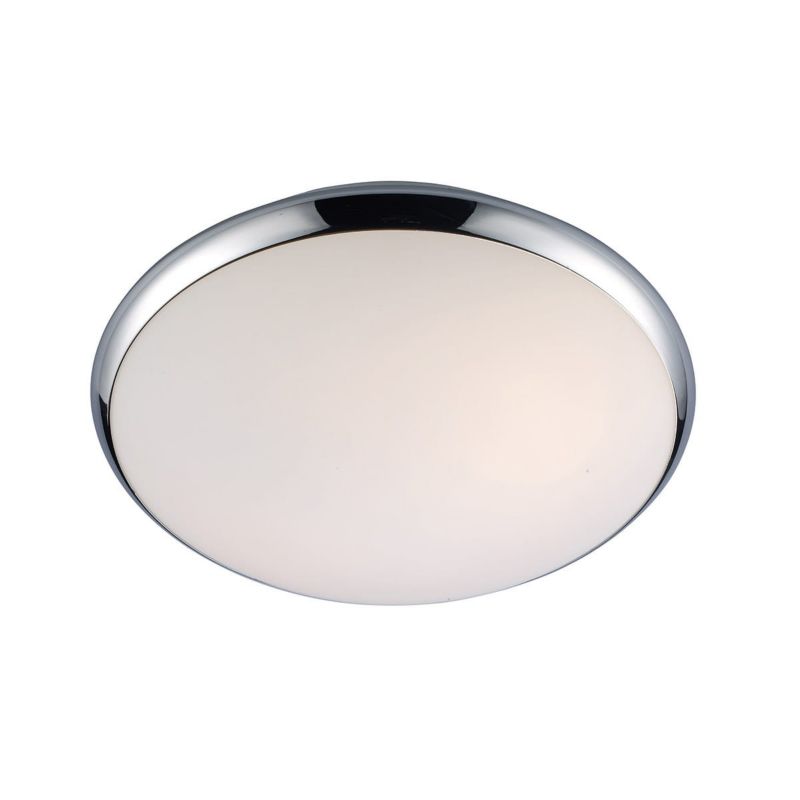 Plafon Italux Krelo chromowany biały 1 x E27 x IP44 wym: 11 x 23,5 x 23,5 cm - 1 szt.