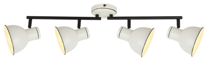 Lampa sufitowa Candellux Zumba biało-czarna wym: 23 x 71 x 11,5 cm 4xE14 x 40W 1 szt.
