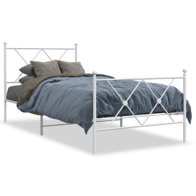 Łóżko metalowe WaszeMeble 90x190 cm biała WM-376561 1 szt.