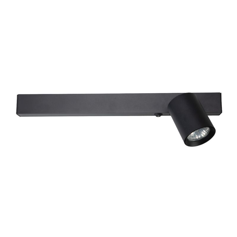 Kinkiet ścienny Milagro Magnet czarny do sypialni 2 x GU10 + LED zintegrowany x 30W IP20 wym: 11 x 40,4 x 9,1 cm - 1 szt.