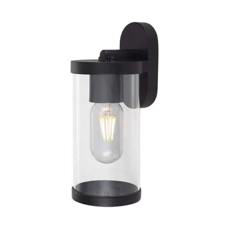Kinkiet ścienny zewnętrzny V-TAC czarny 1 x E27 x 10W IP44 wym: 23,4 x 9,3 x 11,6 cm - 1 szt.
