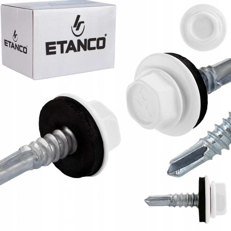 Wkręty Samowiercące Do Stali, Metalu Etanco Gt5 5,5X25Mm Ral 9003 250 Szt.