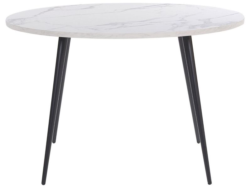Stół do jadalni Odeon 120 cm 120 cm Efekt marmuru Biały 1 szt.