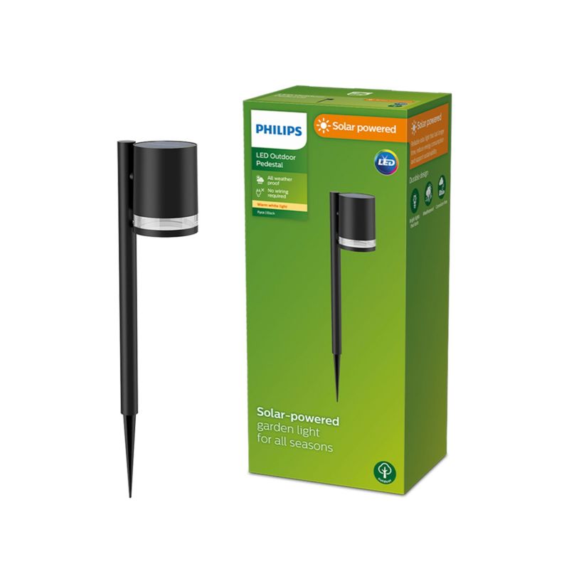 Lampa Ogrodowa Philips Solarna Wbijana LED 1.5W 200lm 2700K Czarna 1 szt.