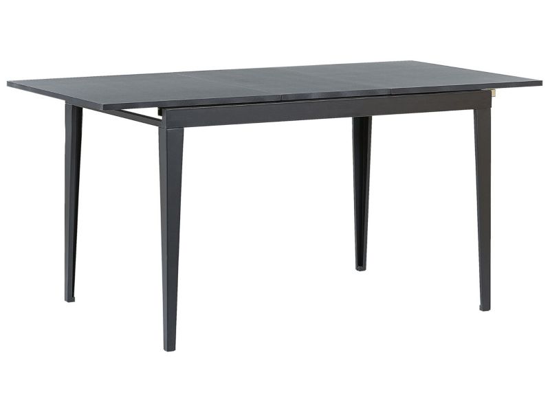 Stół do jadalni rozkładany Norley Czarny 120/160 cm 80 cm 1 szt.